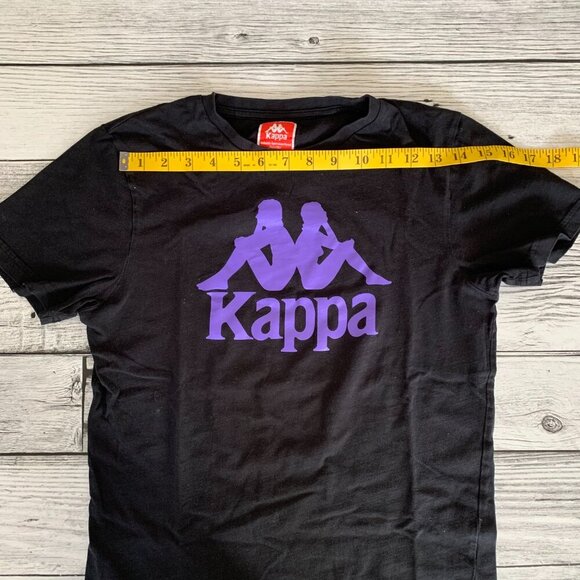 Kappa Black Graphic Crewneck Short Sleeve T-Shirt - Picture 8 of 8
